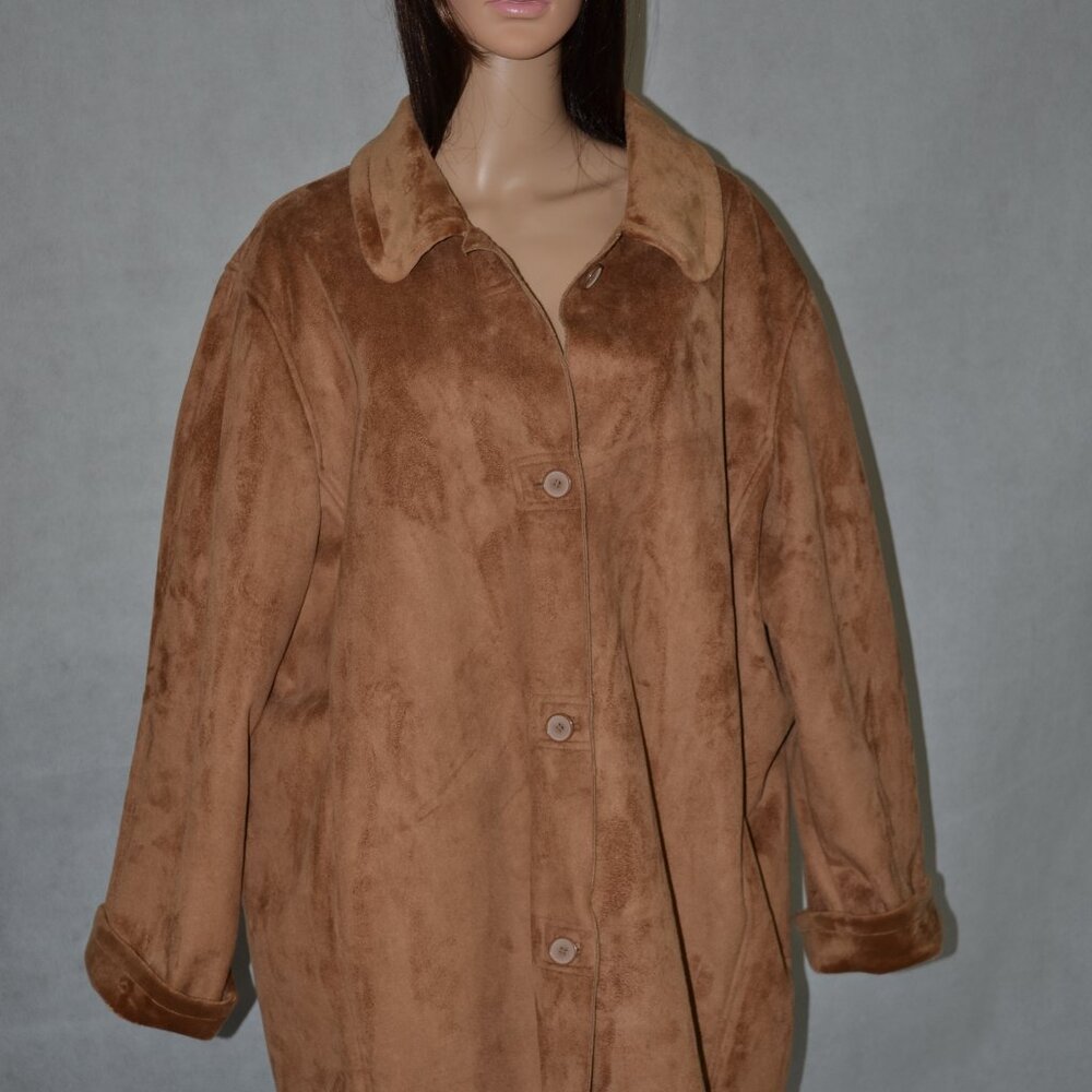 Outdooor Elements Rust Four Button Suede Coat ? (… - image 1